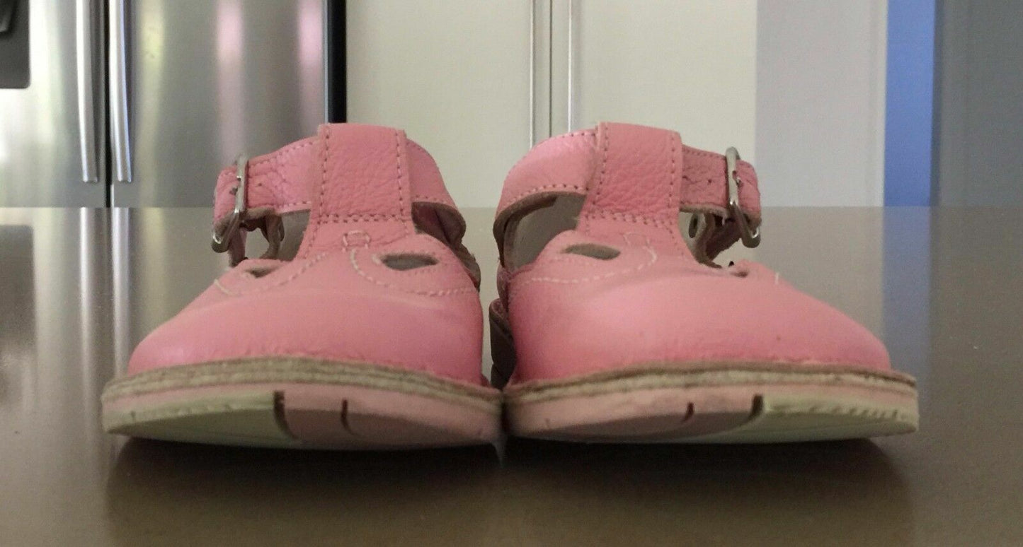 CHICCO Mary Jane Shoes Light Pink Leather  Girls Size 28 / 18.5 cm NEW Vintage