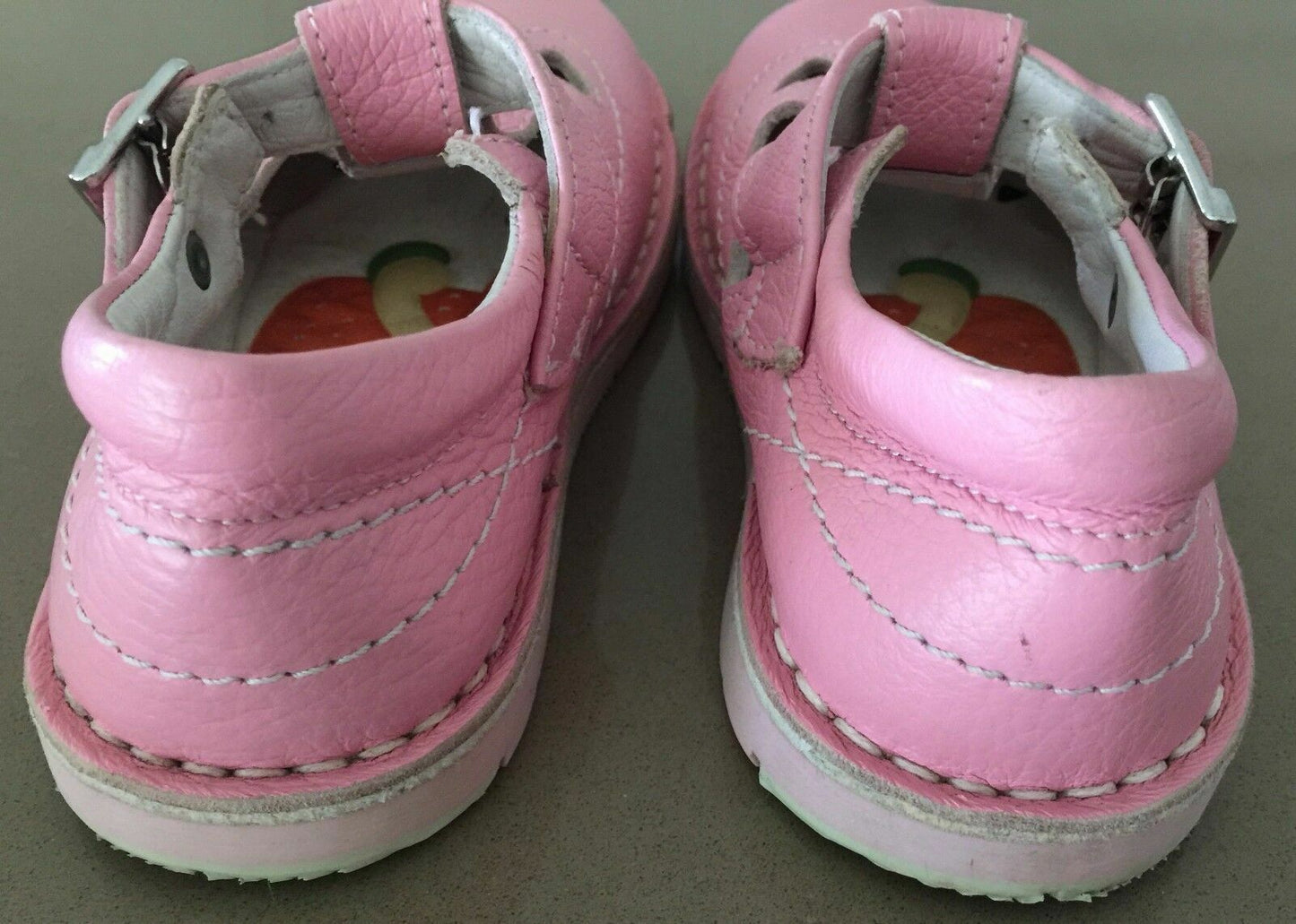 CHICCO Mary Jane Shoes Light Pink Leather  Girls Size 28 / 18.5 cm NEW Vintage