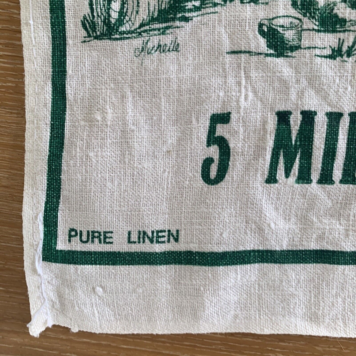 Vintage TEA TOWEL Cotton BARCALDINE QLD North Delta Outback Station Souvenir