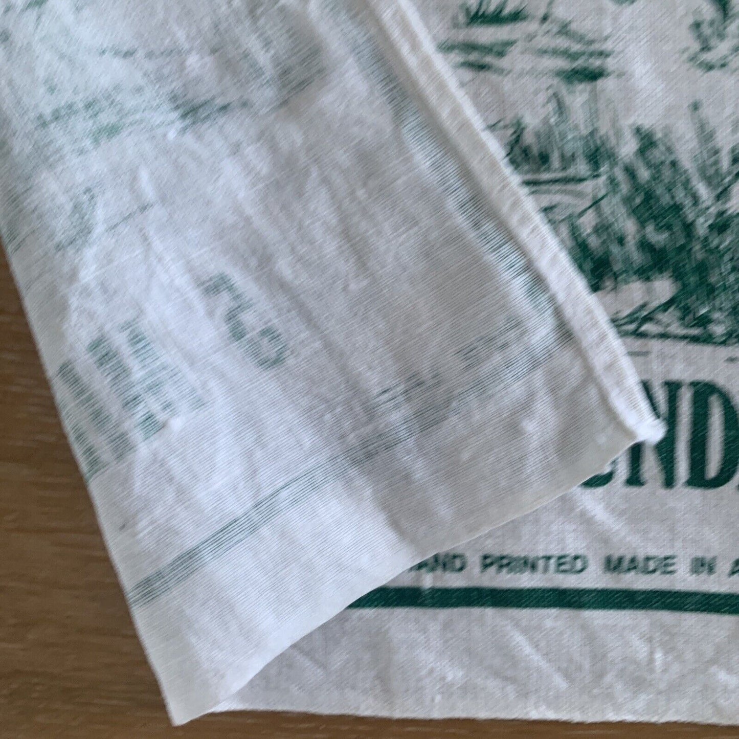 Vintage TEA TOWEL Cotton BARCALDINE QLD North Delta Outback Station Souvenir
