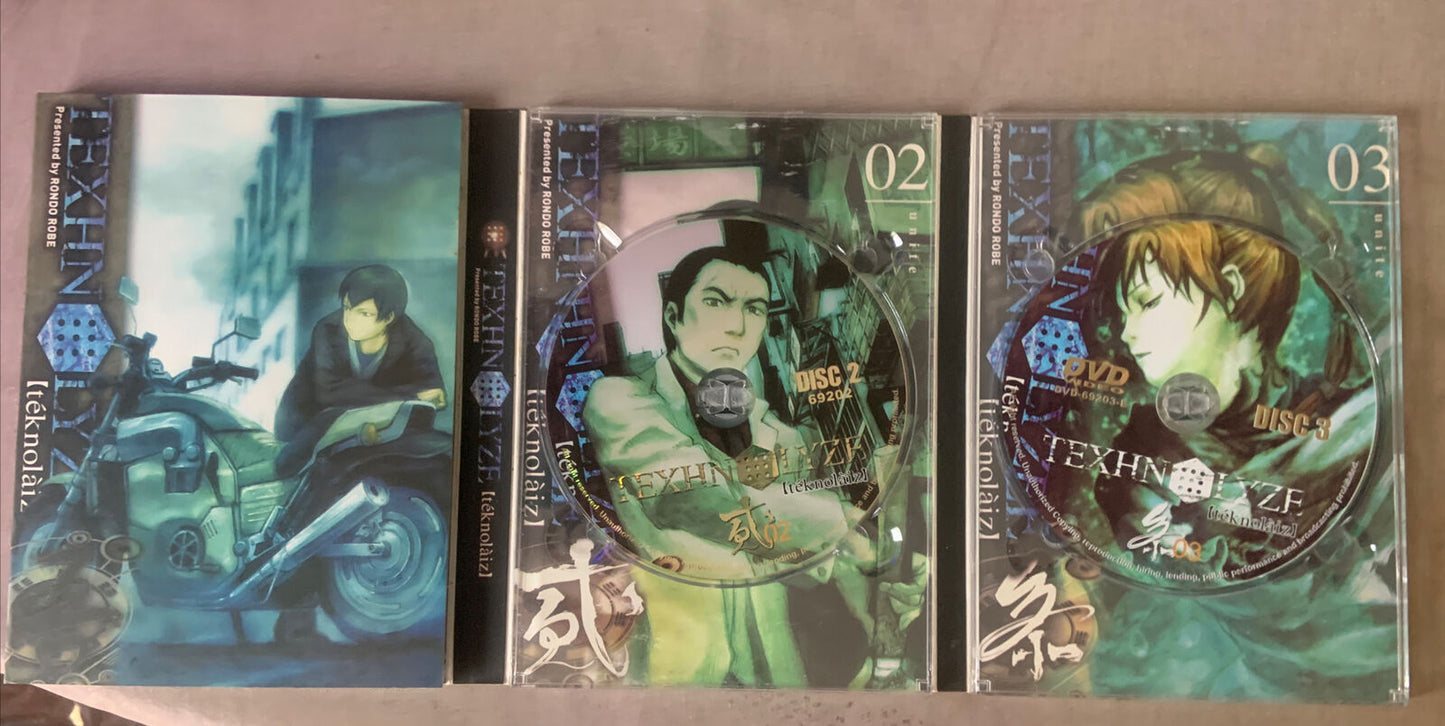 Texhn Lyze Teknolaiz Set Manga Anime Rondo Robe 3 Disc DVD