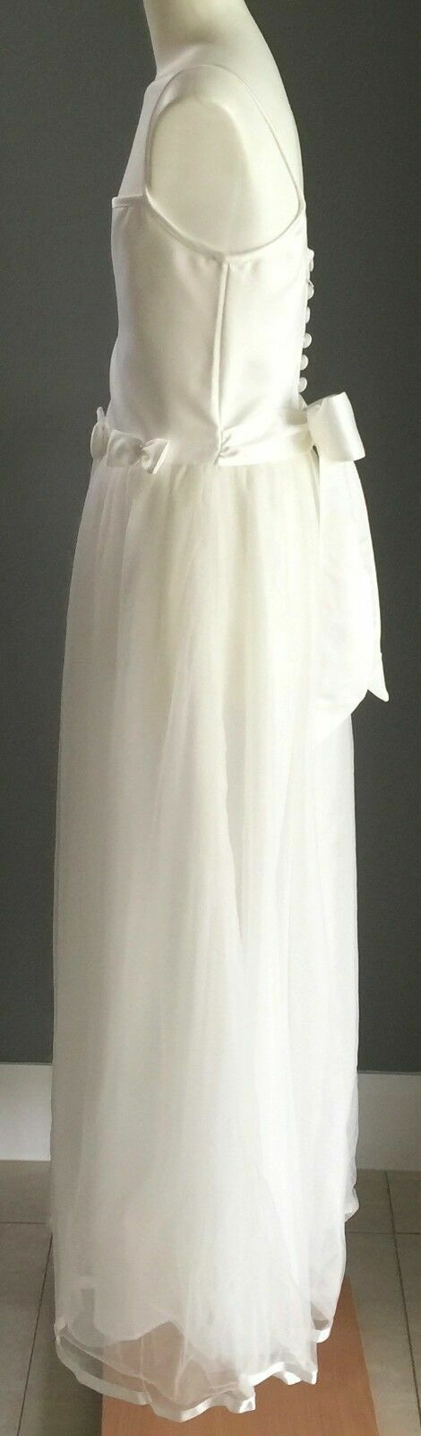 OUR SMALL WORLD Tween Flower Girl Dress Ivory Communion Formal Dress Size 12 NEW