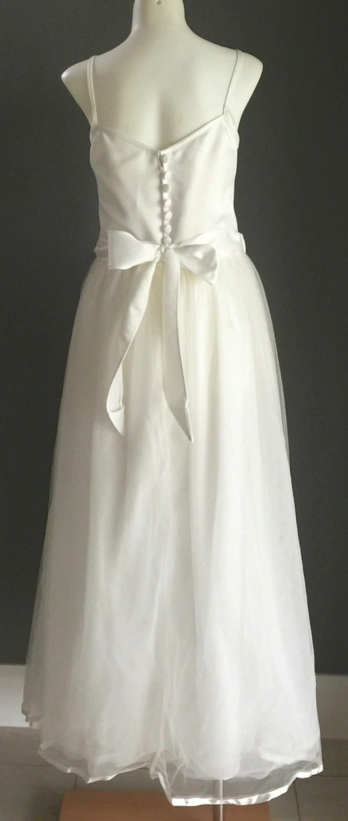 OUR SMALL WORLD Tween Flower Girl Dress Ivory Communion Formal Dress Size 12 NEW