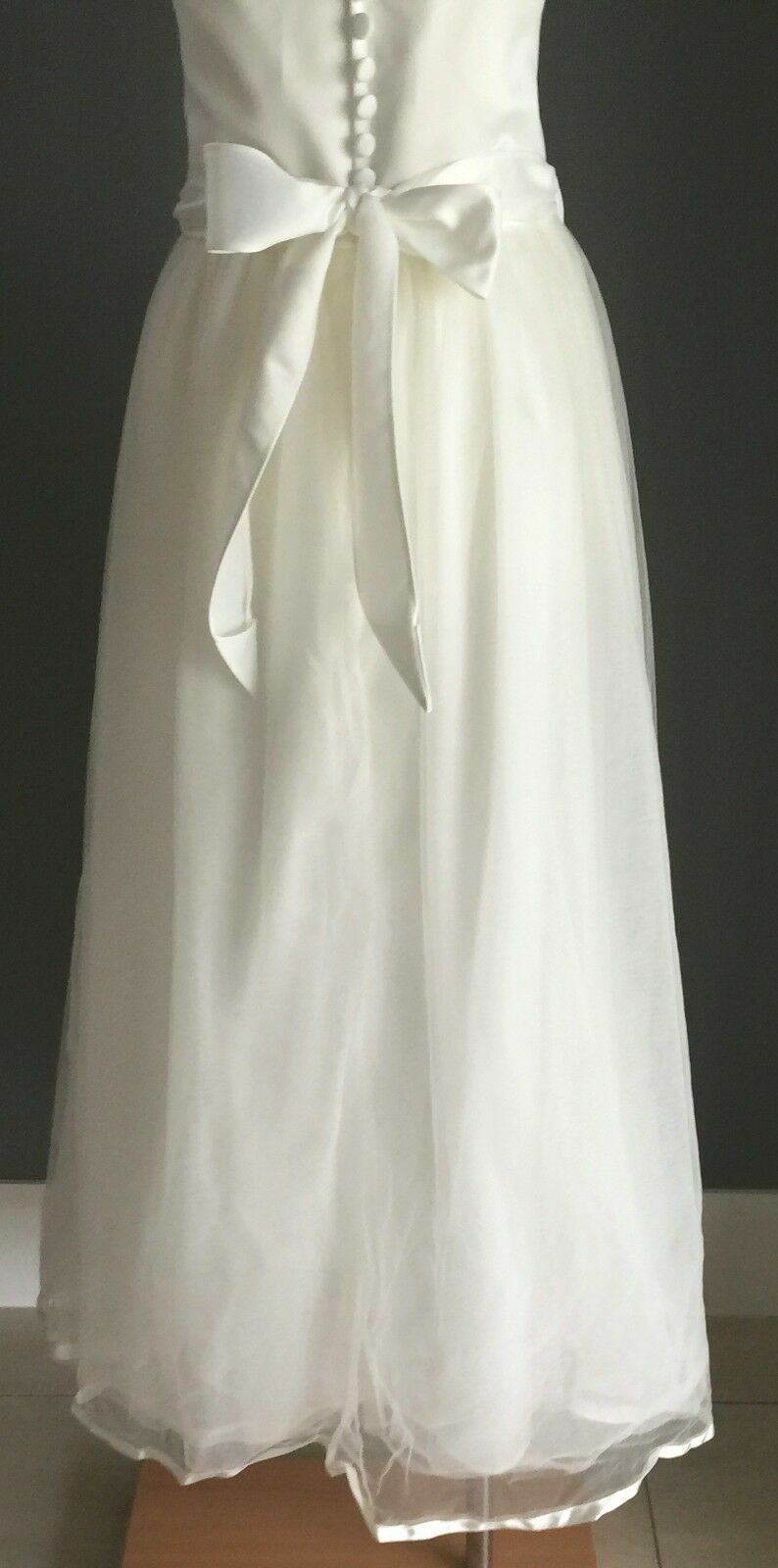 OUR SMALL WORLD Tween Flower Girl Dress Ivory Communion Formal Dress Size 12 NEW