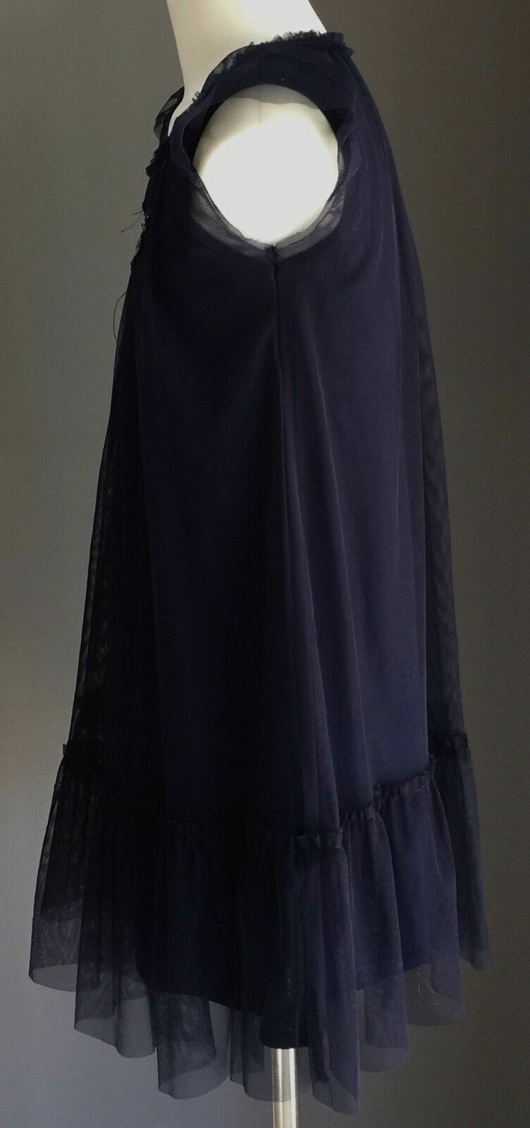 New Girls TARGET Dress Navy Blue Embellished Cap Sleeve A-line Tulle Size 6