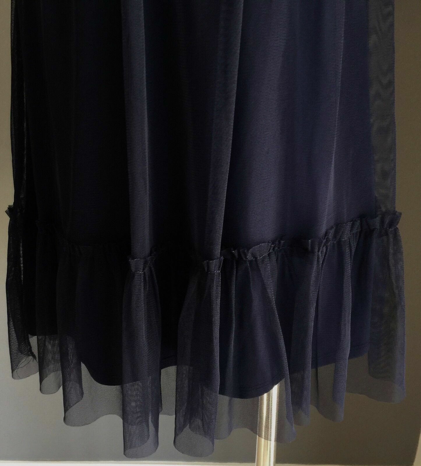 New Girls TARGET Dress Navy Blue Embellished Cap Sleeve A-line Tulle Size 6