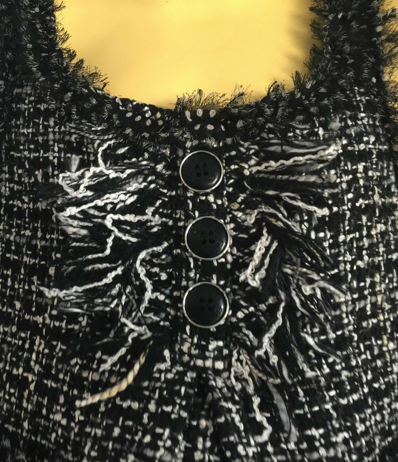 New Baby Girl SISTA Shift Dress Black & White Tweed Sleeveless Size 1 Gorgeous