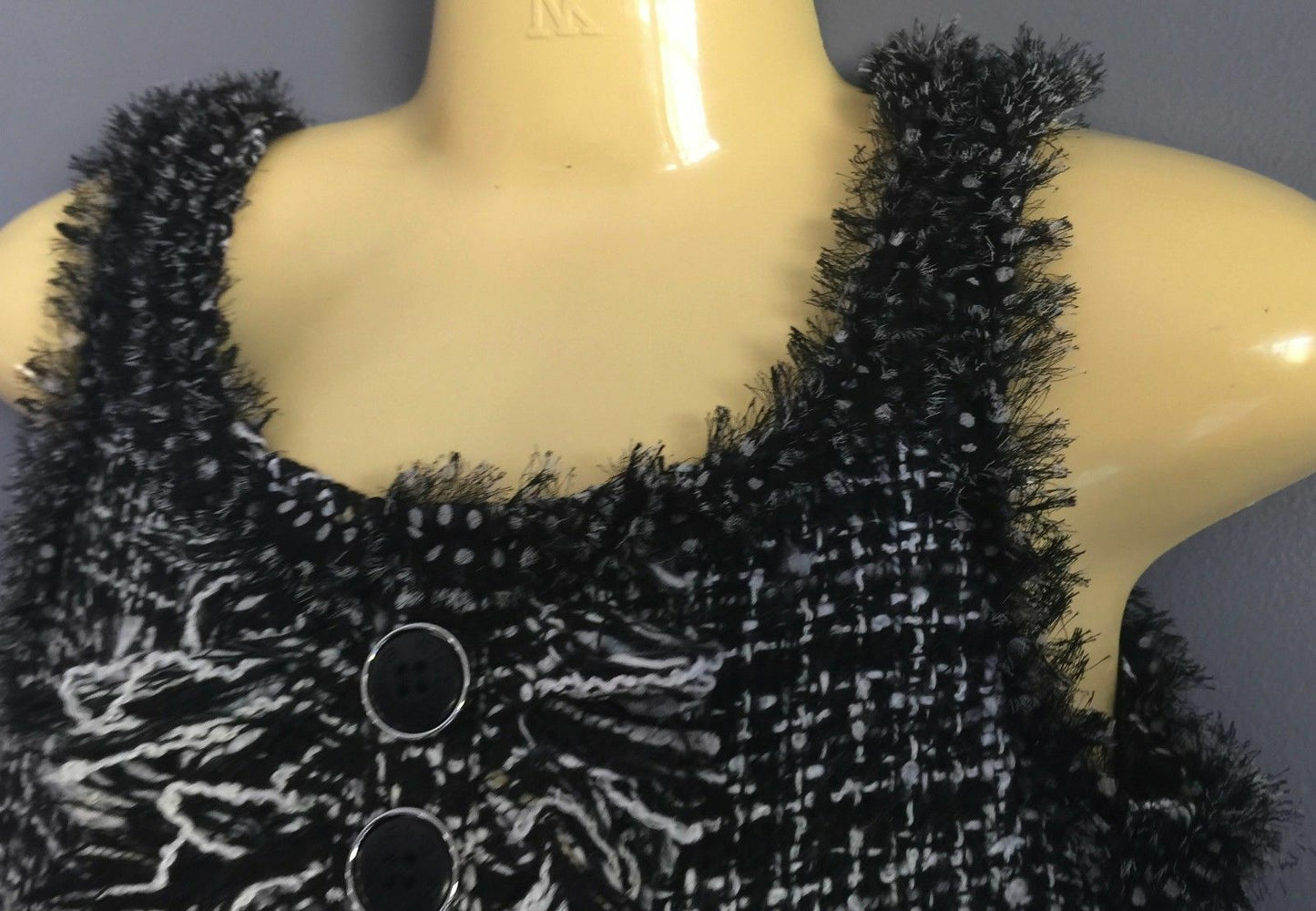 New Baby Girl SISTA Shift Dress Black & White Tweed Sleeveless Size 1 Gorgeous