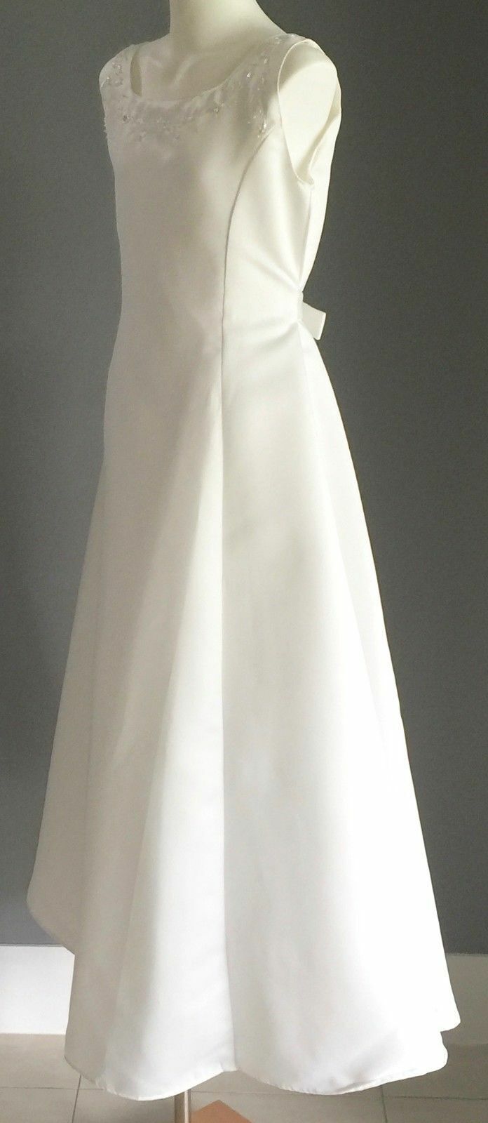New OUR SMALL WORLD Communion Dress Flower Girl Ivory Formal Girls Size 10