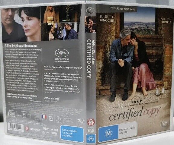 CD DVD Certified Copy Director's Suite R4 Abbas Kiarostami Juliette Binoche 2010