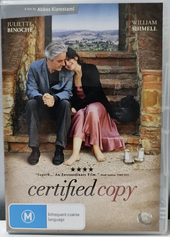 CD DVD Certified Copy Director's Suite R4 Abbas Kiarostami Juliette Binoche 2010
