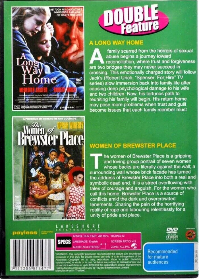 DVD A LONG WAY H0ME + THE WOMEN OF BREWSTER PLACE Double Feature Sealed NEW