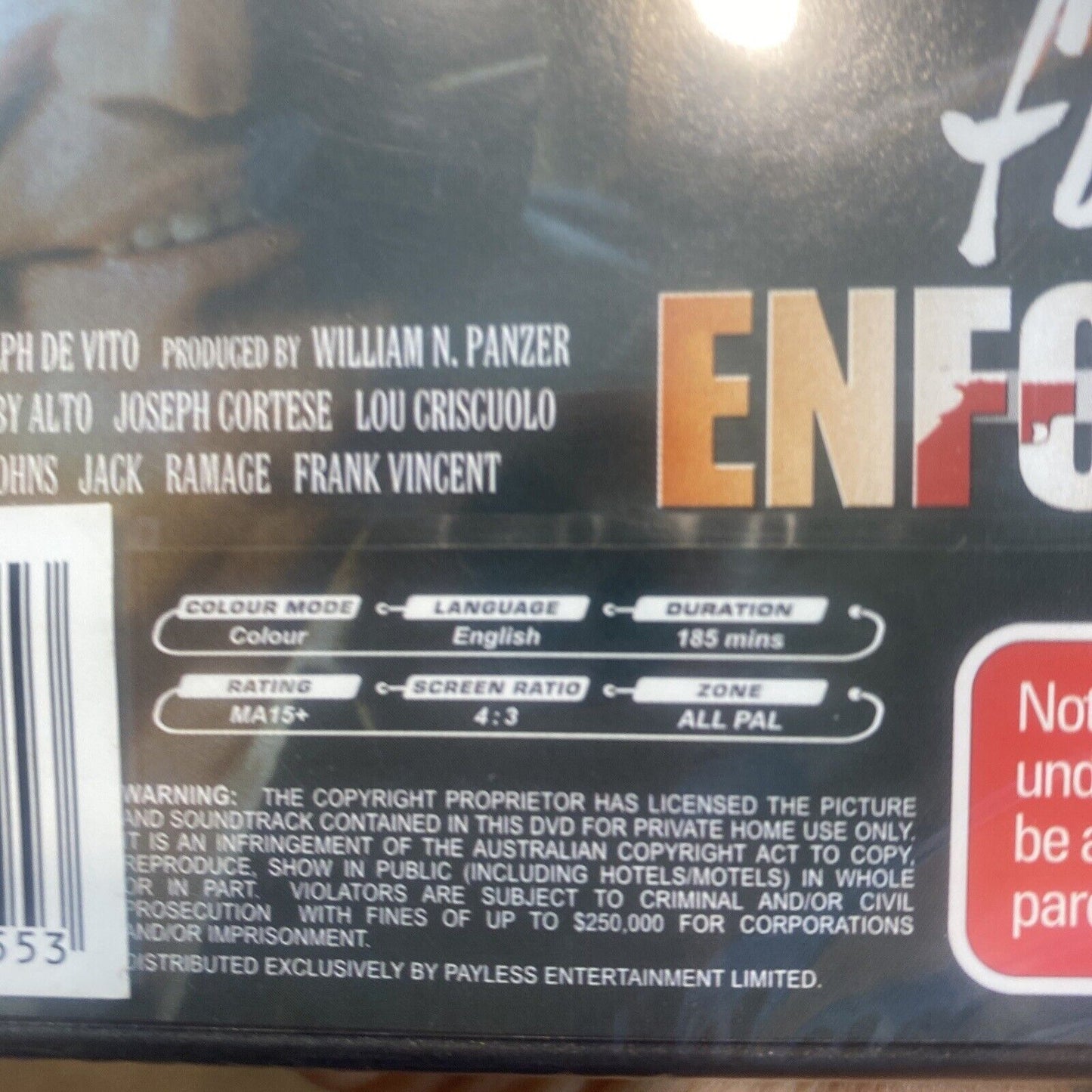 DVD FAMILY ENFORCER + STREET CRIMES Double The Death Collector 1992 Sealed NEW