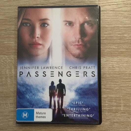 DVD PASSENGERS Jennifer Lawrence Chris Pratt R4 Outer Space Sci Fi NEW