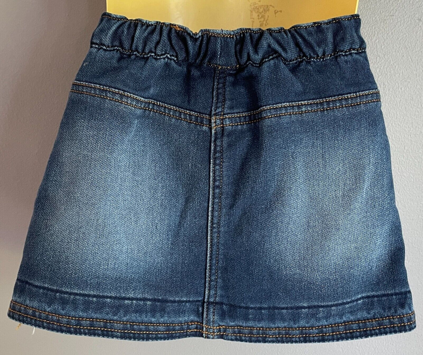 Baby Girl NEXT Soft Denim Elasticised Waist Skirt Size 18 Months - 2 Years
