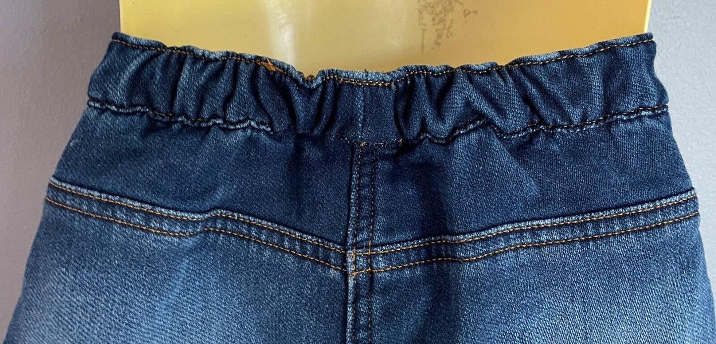 Baby Girl NEXT Soft Denim Elasticised Waist Skirt Size 18 Months - 2 Years