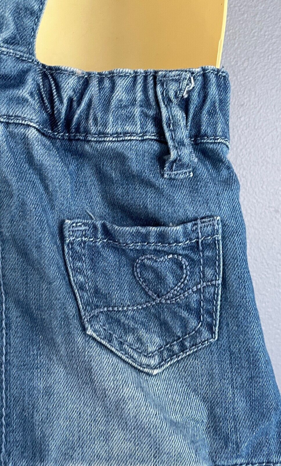 Baby Girl THE KIDSTORE Denim Dungaree Dress Overalls Skirt Size 3 - 6 months