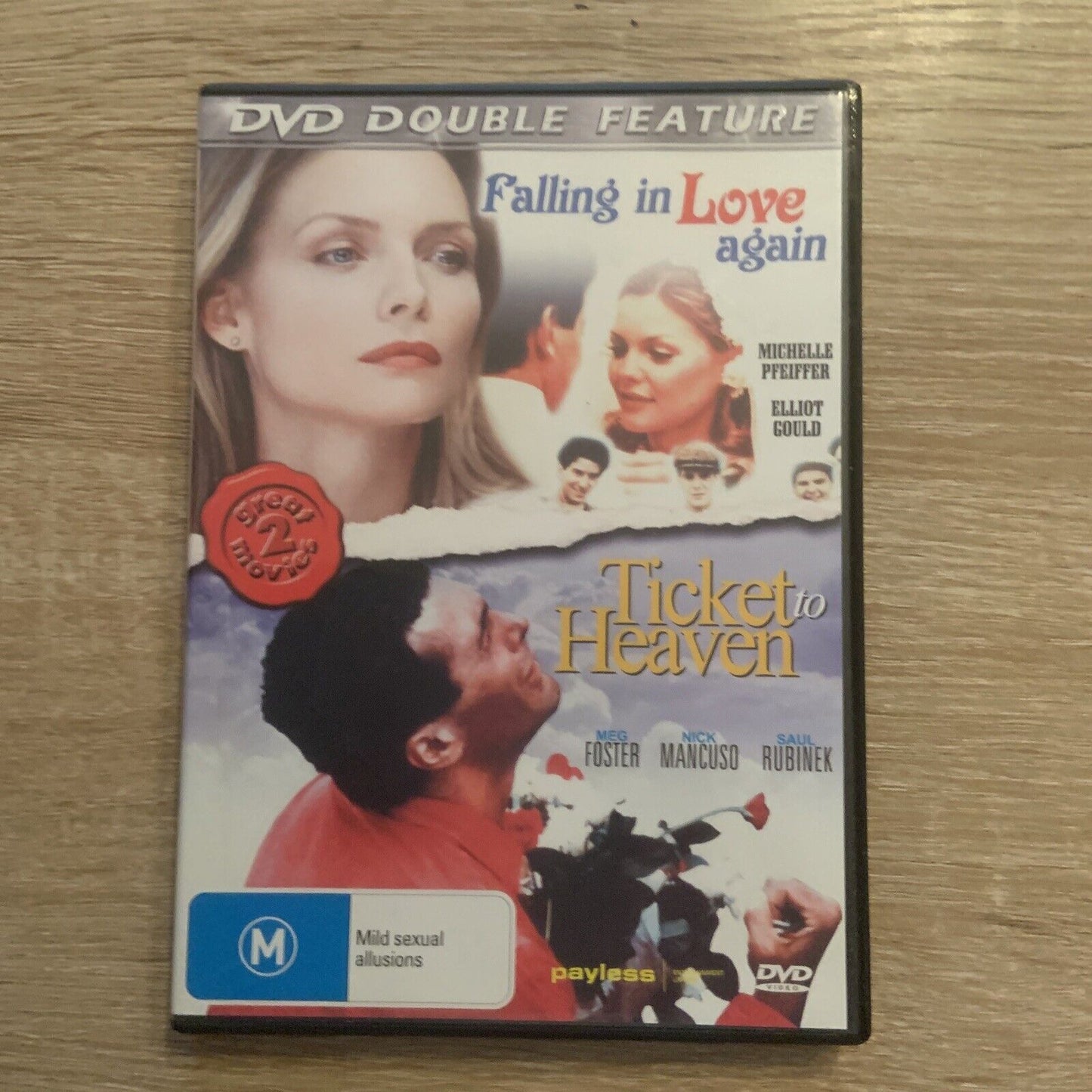 DVD Falling in Love Again Ticket to Heaven Michelle Pfeiffer Double Feature NEW