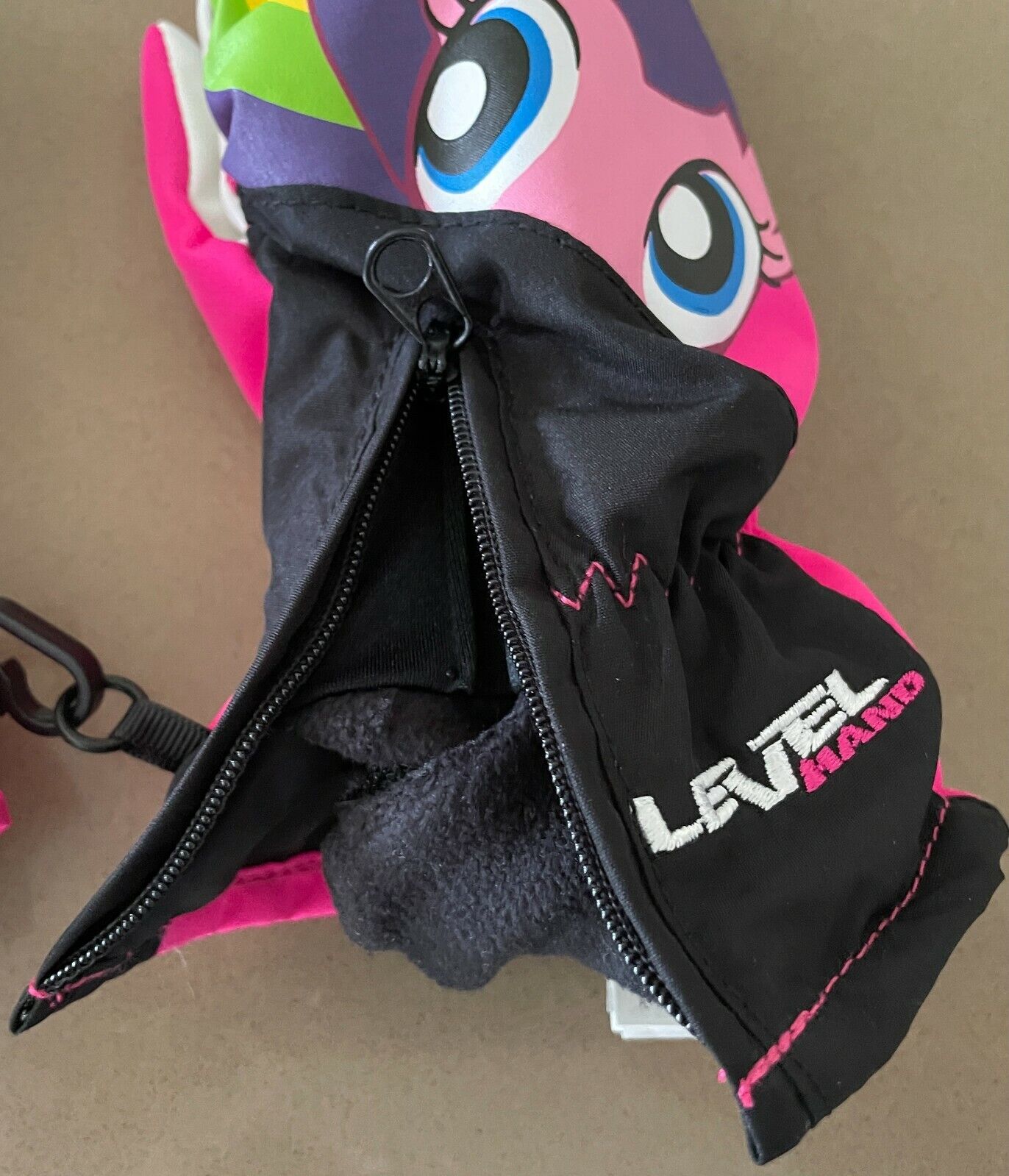 LEVEL Girls "Lucky" Pink Mittens Waterproof ThermoLiner Snow  Gloves 2-3yrs