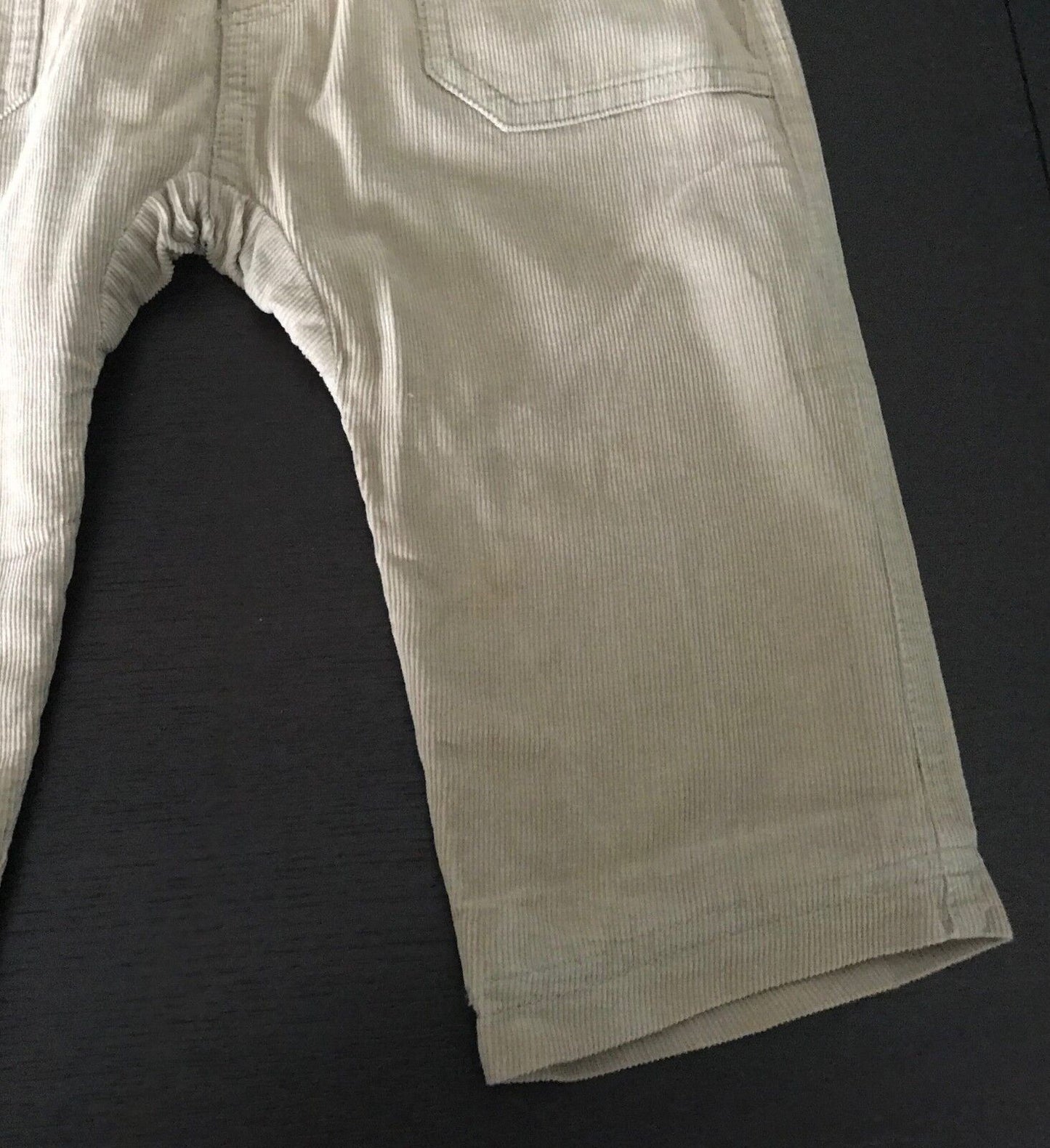 Baby Boy BEBE by MINIHAHA Beige Corduroy Elastic Waist Pants Size 1