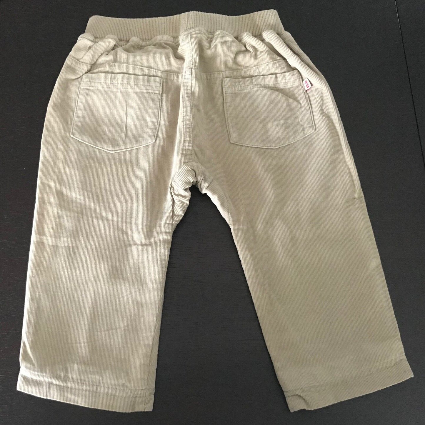 Baby Boy BEBE by MINIHAHA Beige Corduroy Elastic Waist Pants Size 1