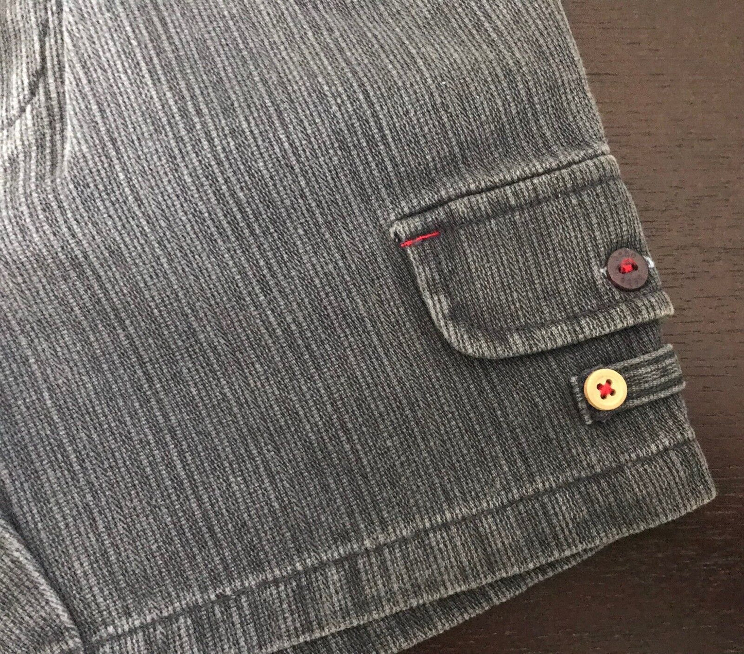 Baby Boy BEBE by MINIHAHA Grey Wash Denim Shorts Size 00 3 - 6 Months Essential