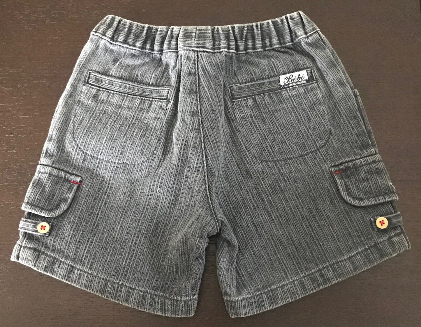 Baby Boy BEBE by MINIHAHA Grey Wash Denim Shorts Size 00 3 - 6 Months Essential