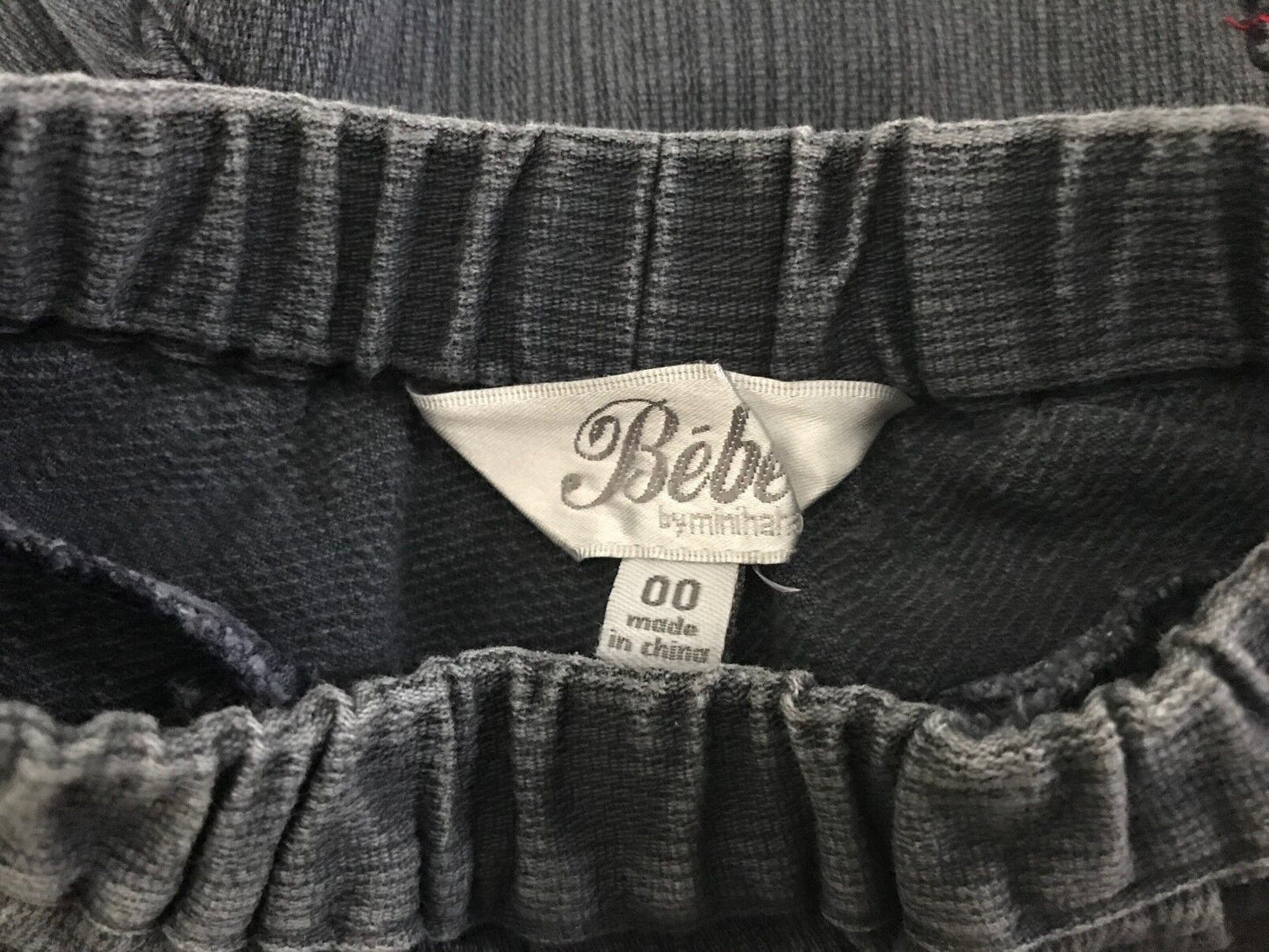 Baby Boy BEBE by MINIHAHA Grey Wash Denim Shorts Size 00 3 - 6 Months Essential