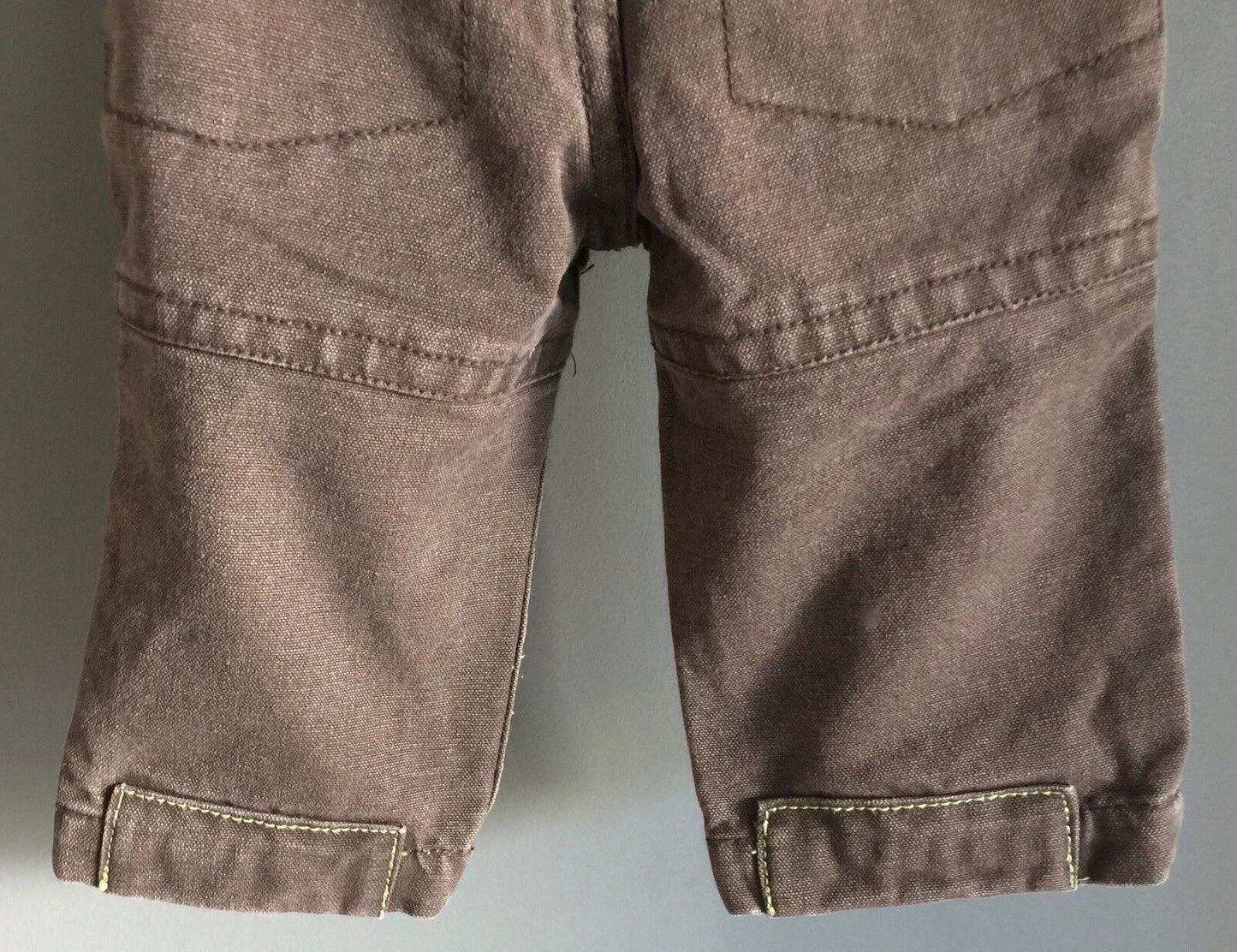 Baby Boy EENI MEENI MIINI MOH Brown Pants Size 0 6 12 Months Zip & Pockets