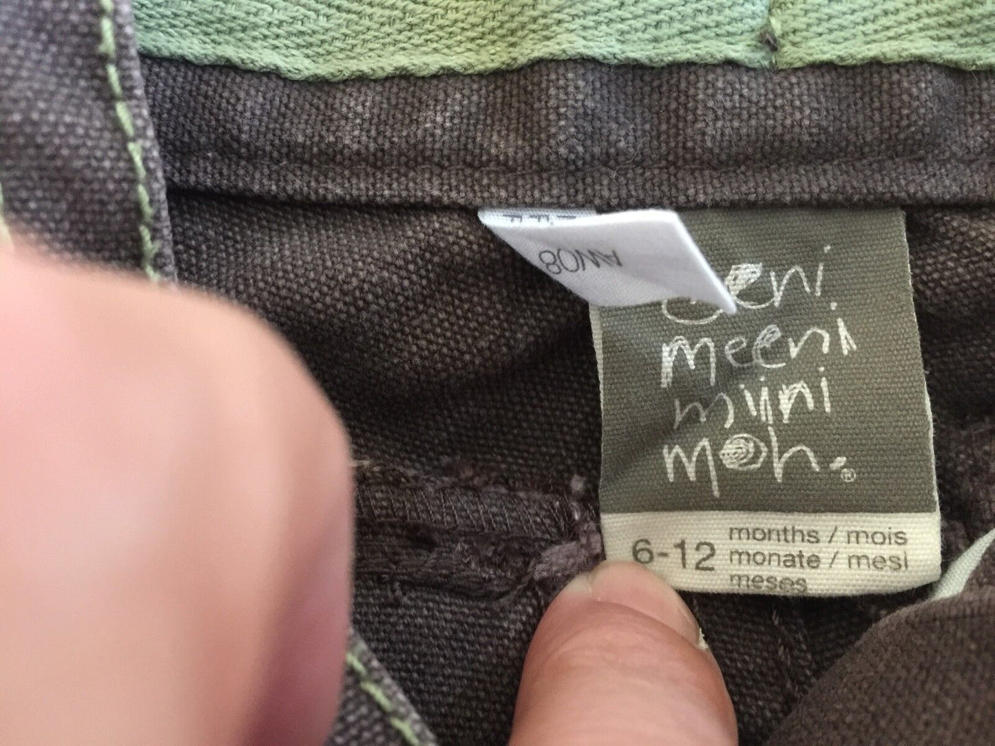 Baby Boy EENI MEENI MIINI MOH Brown Pants Size 0 6 12 Months Zip & Pockets