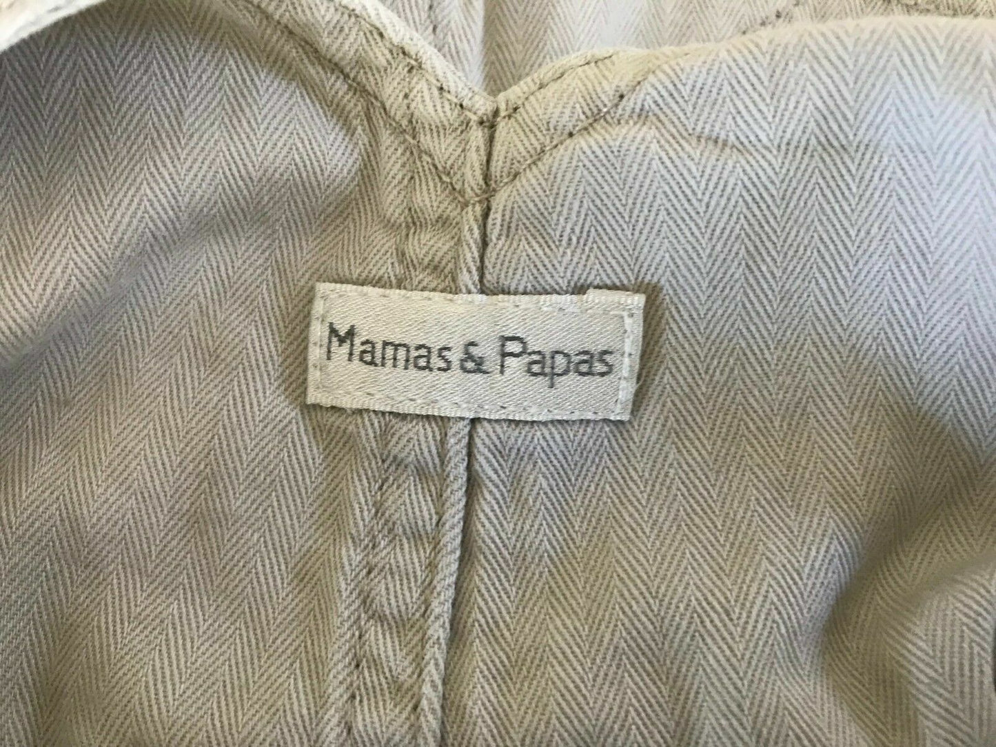 New Baby Boy MAMAS & PAPAS Beige Dungaree Overalls One Piece Size 3 - 6 months