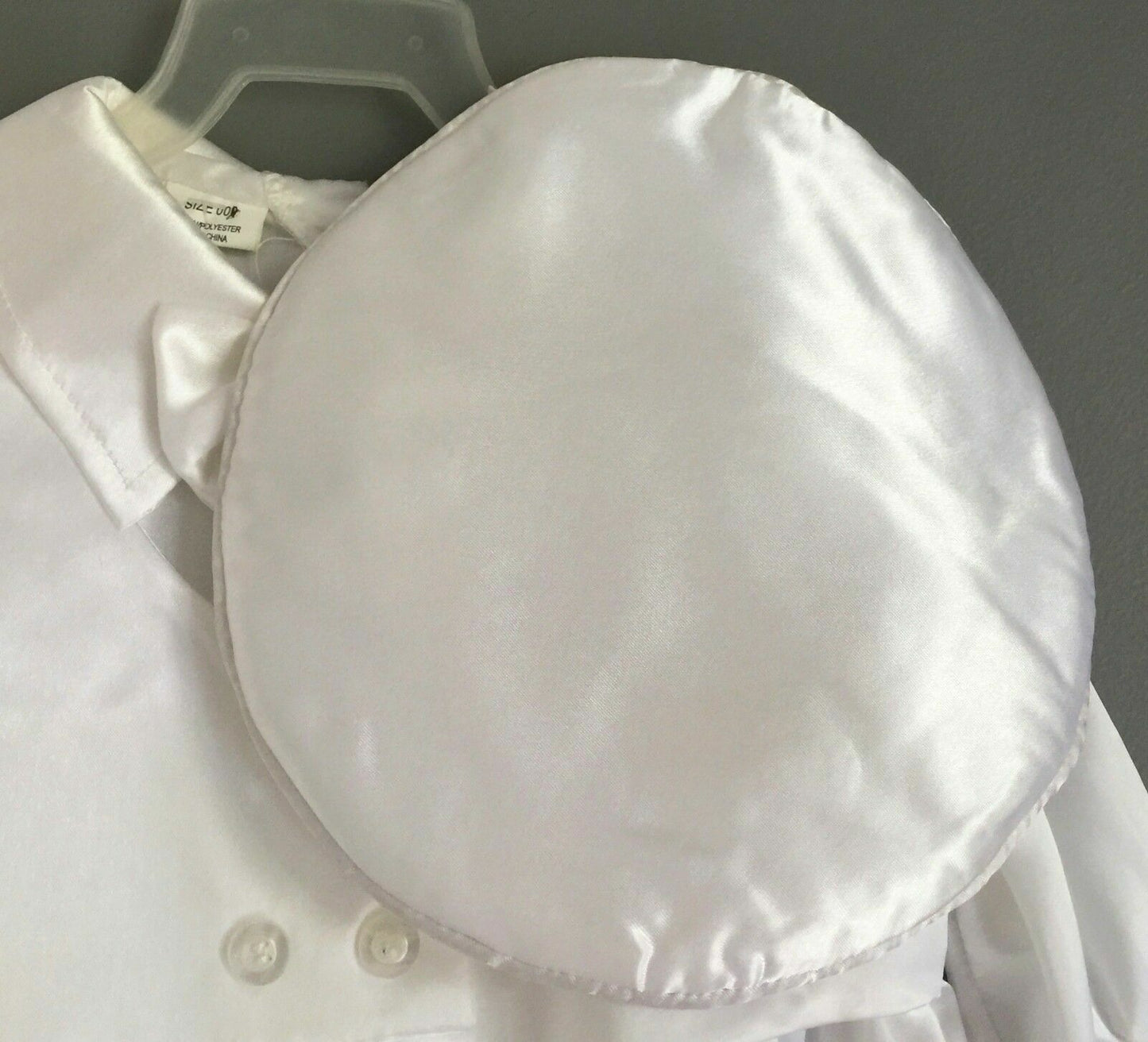 Baby Boy CLEVER BEAN White Baptism Christening Romper One Piece Hat Size 00 NEW