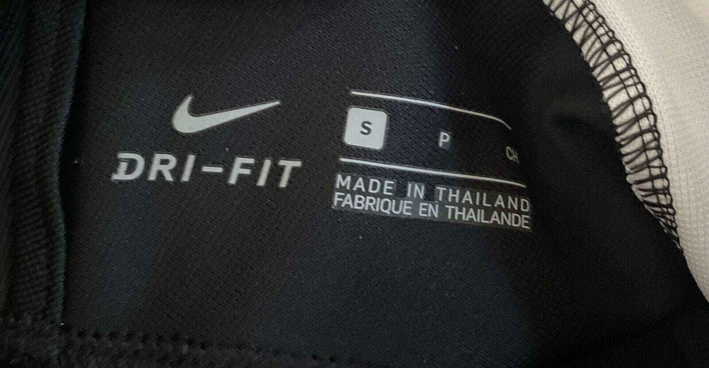 NIKE Dri-Fit Black & White Trim 1/2 Zip Long Sleeve Top S 8 10 Height 128 137cm