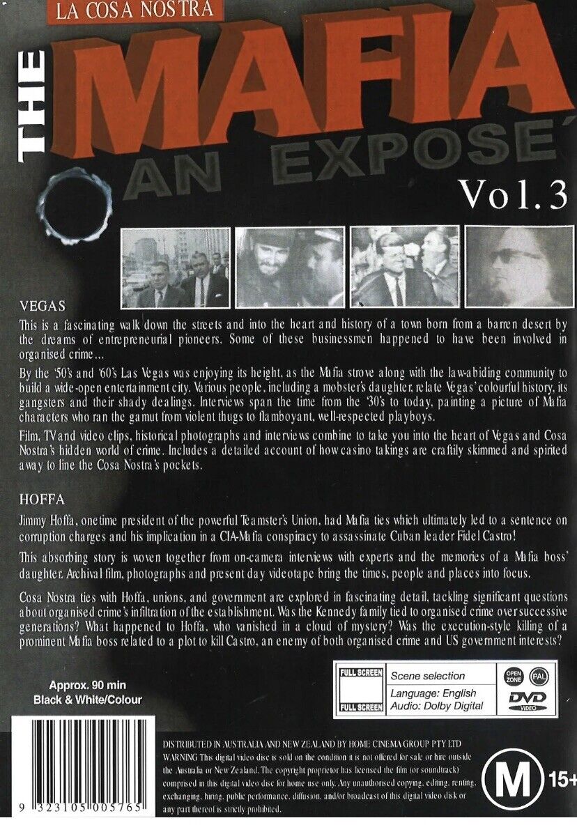DVD THE MAFIA AN EXPOSE VOL.3 VEGAS HOFFA La Cosa Nostra Mobsters Crime R4