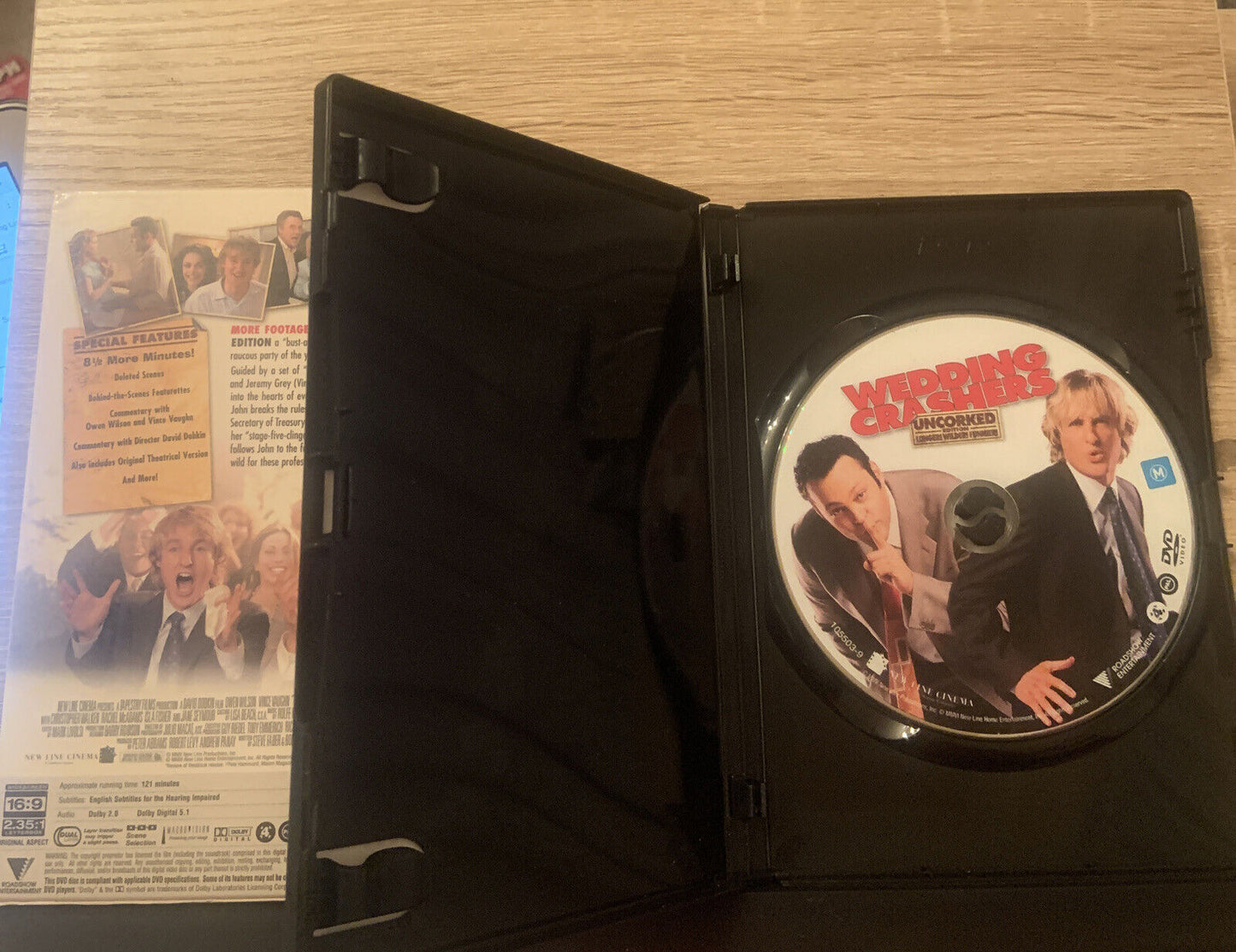DVD WEDDING CRASHERS Uncorked Movie Extended Edition Owen Wilson Vince Vaughan