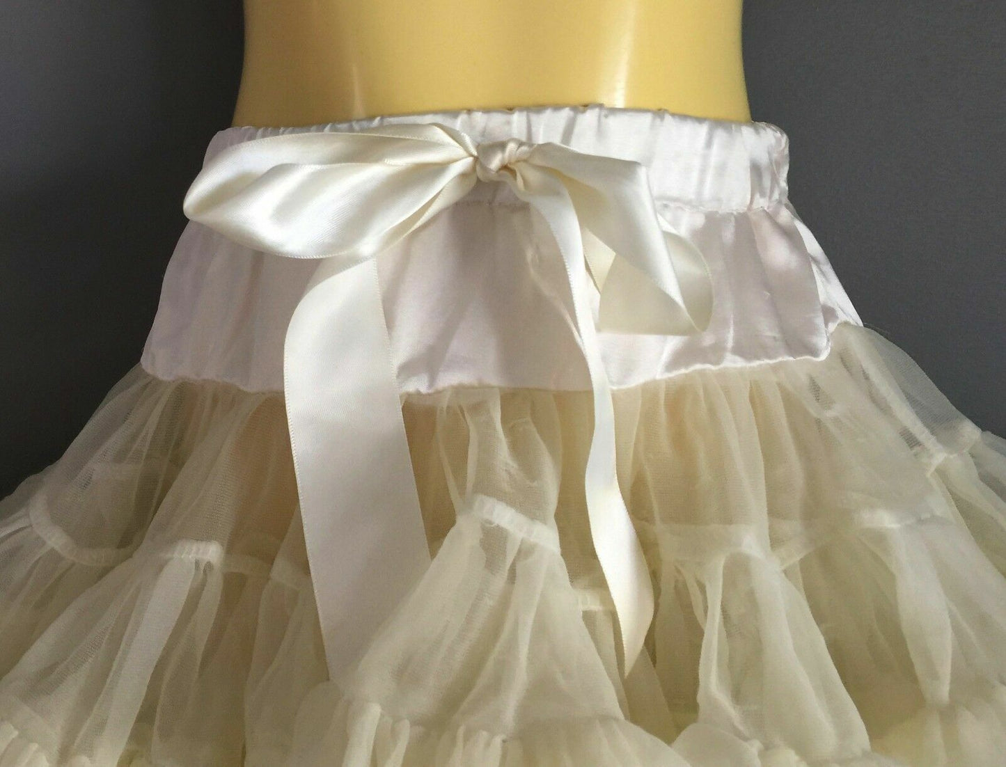Baby Girl PRINCESS WARDROBE Cream Chiffon Pettiskirt Tutu 0 - 12 months 1 yr