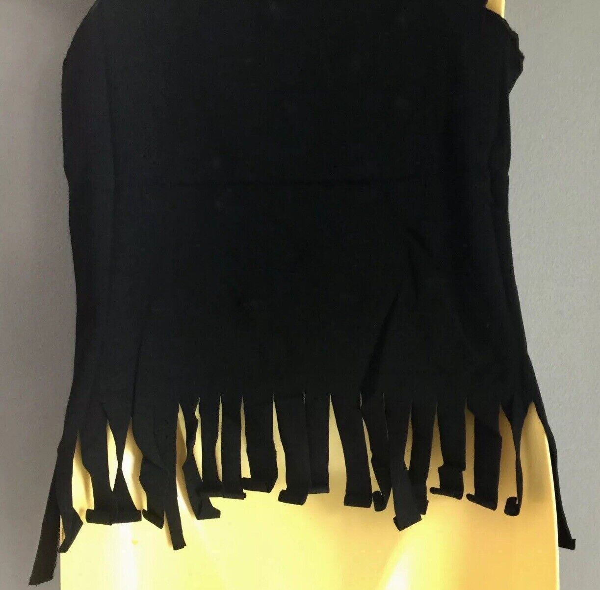 New Girls POPI AND TULIP Black Top Sleeveless Pearl & Fringe Trim Size 3 & 4