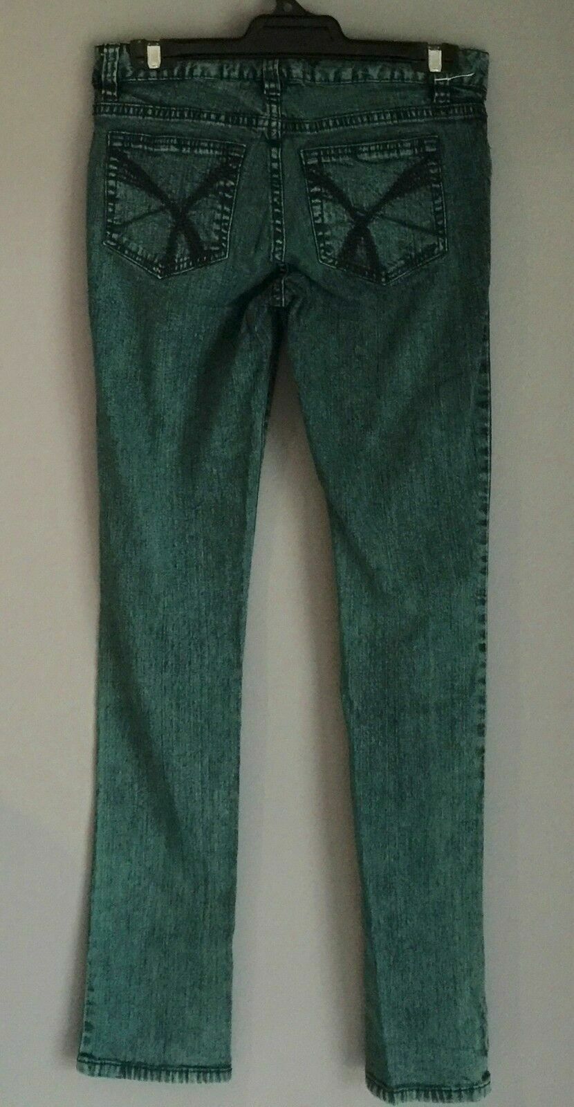 JAY JAYS Jeans Unique Green Wash Denim Skinny Leg Girls Size 9 Vintage Look