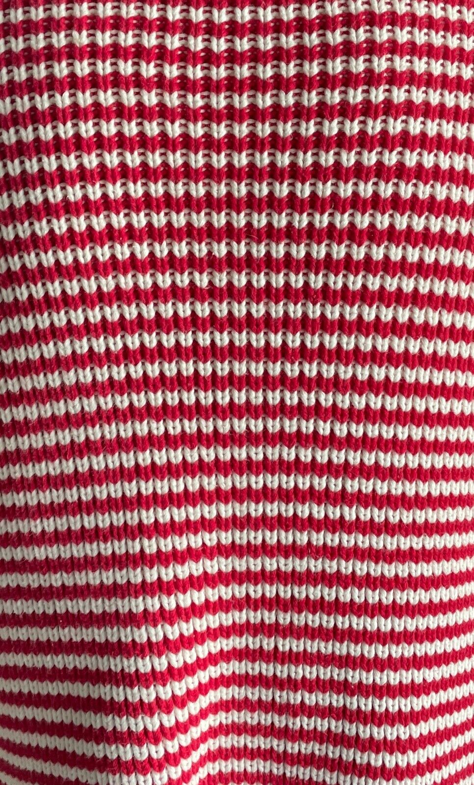 SEED Cardigan Red & White Chunky Cotton Knit Long Sleeve Girls Size 9 - 10