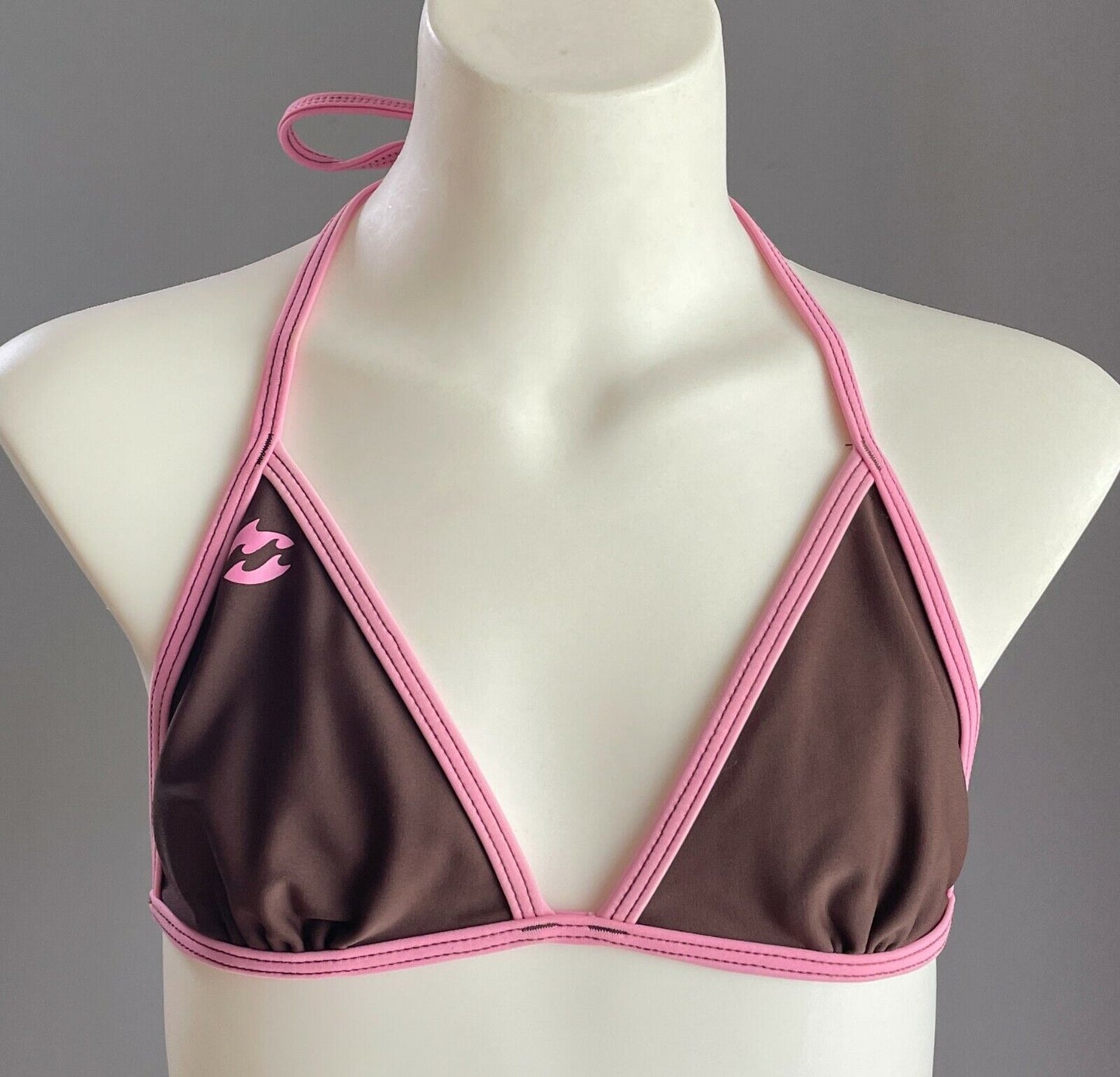 New Girls MAMBO Bikini Brown Pink & Multi Colour Print Triangle Set  Size 6 - 8