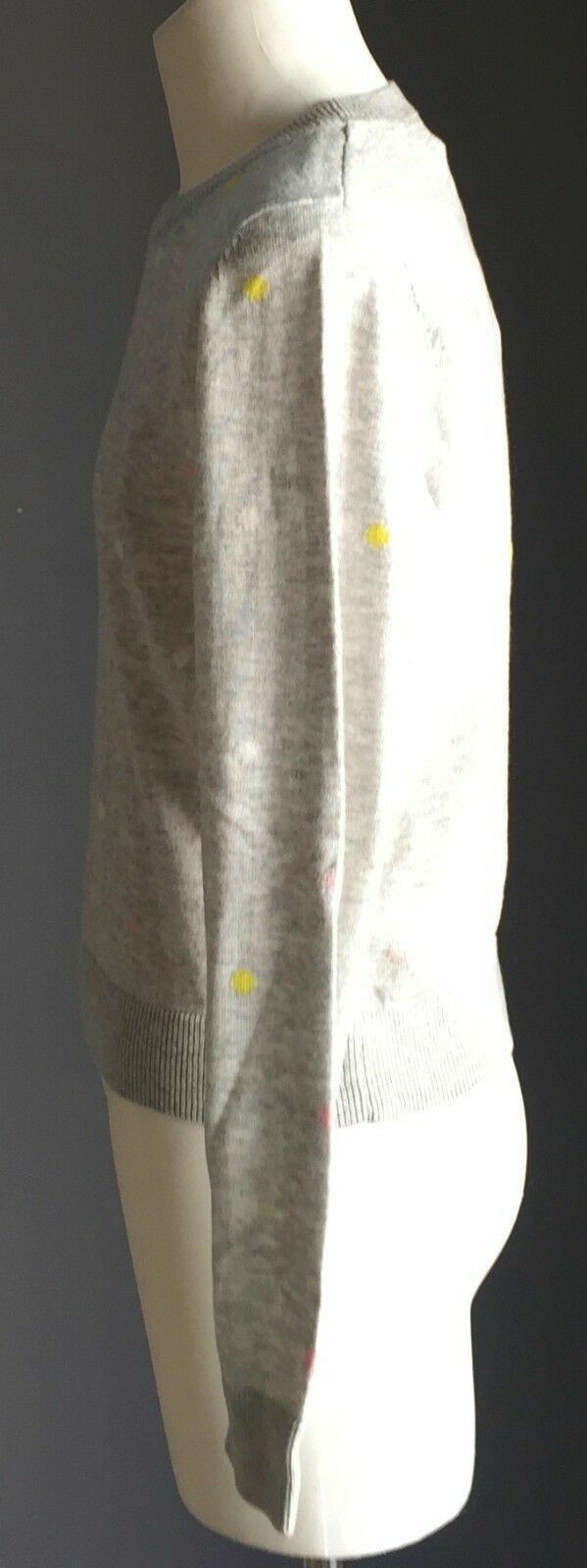 COUNTRY ROAD Grey Marle Spot Intarsia Knit Winter Jumper Girls Size 8 NEW