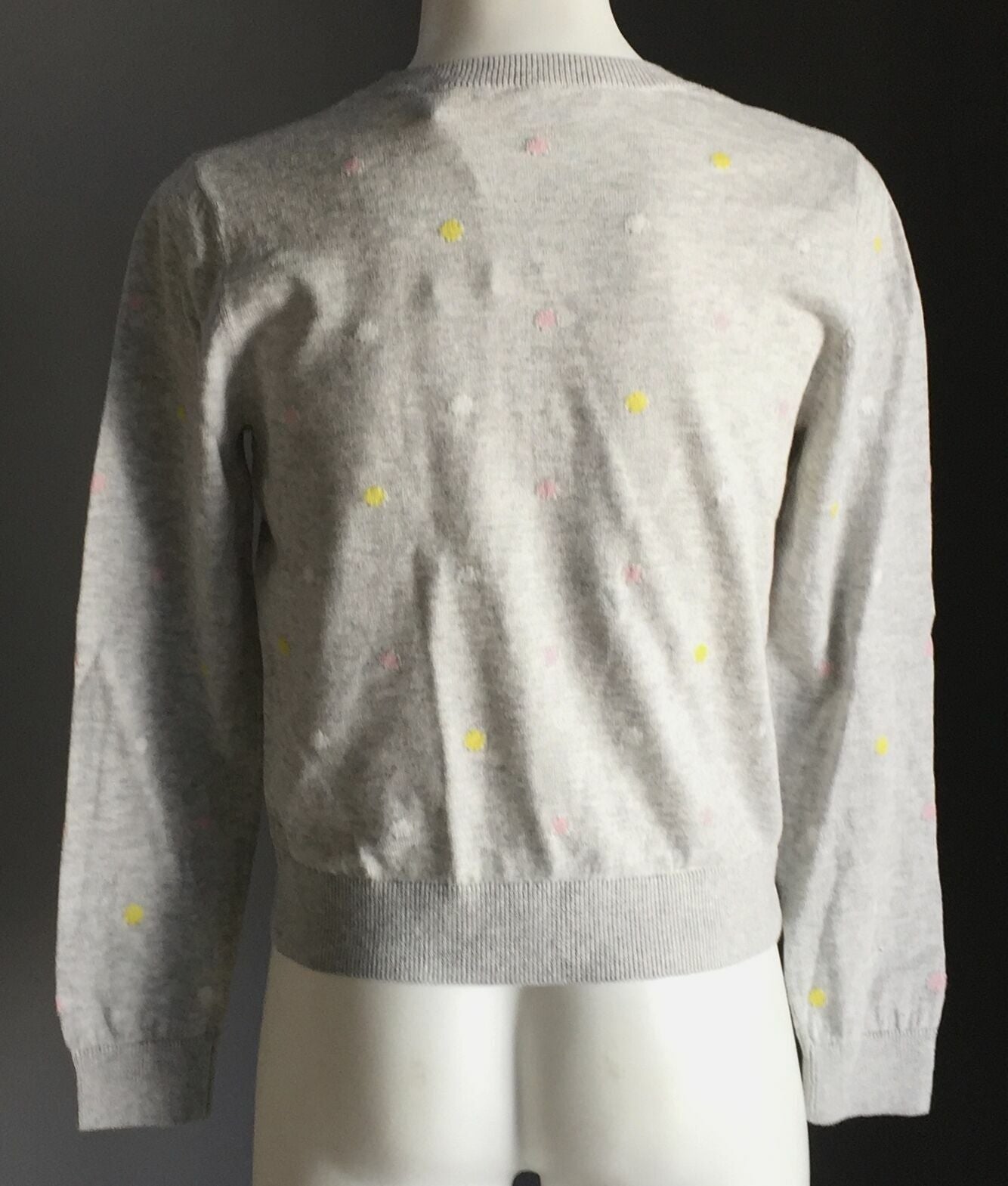 COUNTRY ROAD Grey Marle Spot Intarsia Knit Winter Jumper Girls Size 8 NEW