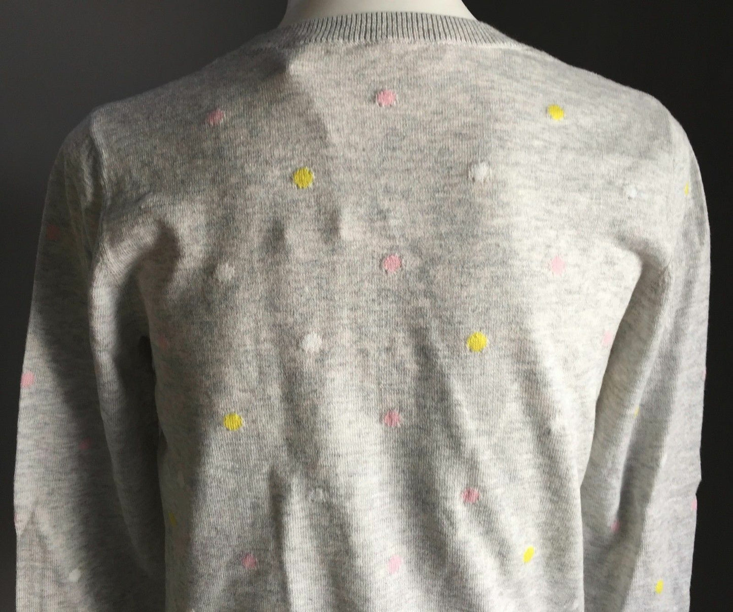 COUNTRY ROAD Grey Marle Spot Intarsia Knit Winter Jumper Girls Size 8 NEW