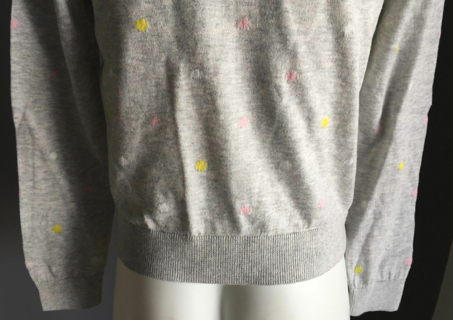 COUNTRY ROAD Grey Marle Spot Intarsia Knit Winter Jumper Girls Size 8 NEW