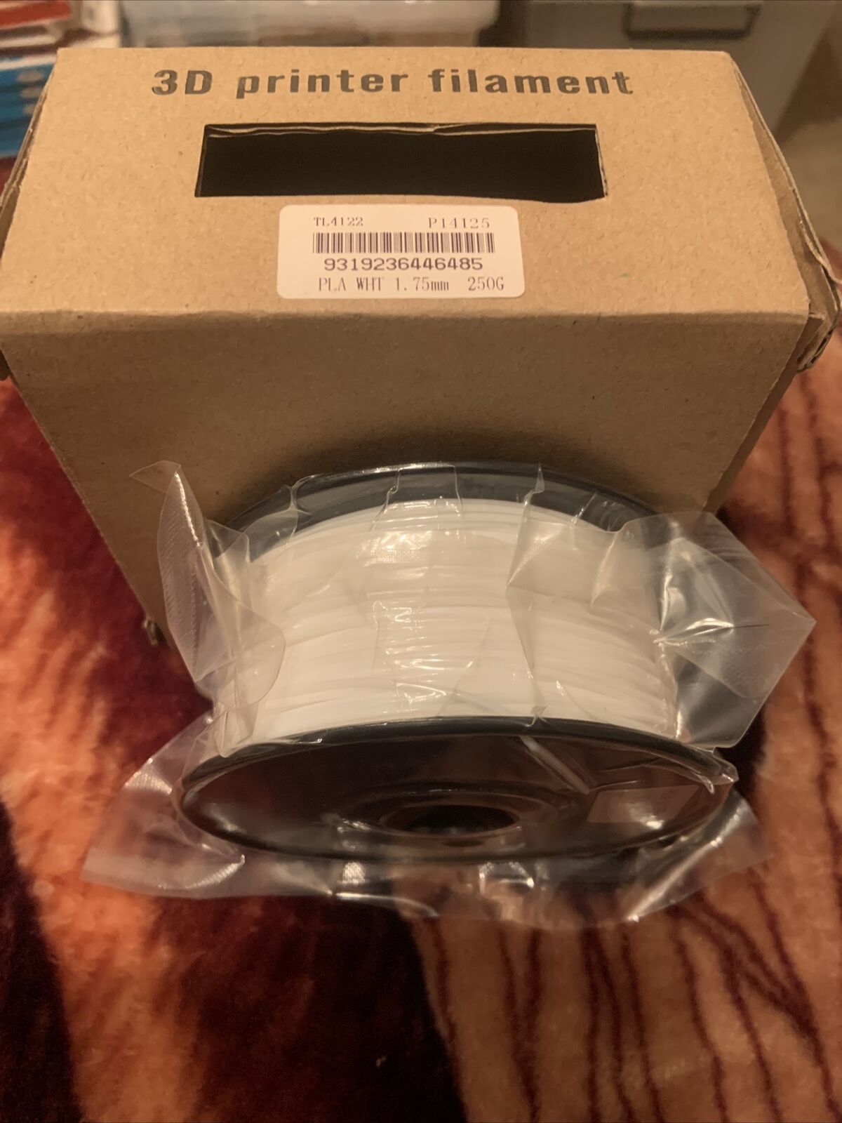 3D PRINTER FILAMENT White PLA 1.75mm 250g Sealed in Box NEW