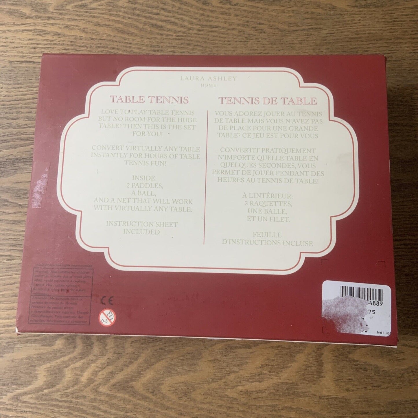 New LAURA ASHLEY Mini Table Tennis Set Promo Set Gift Box Sealed