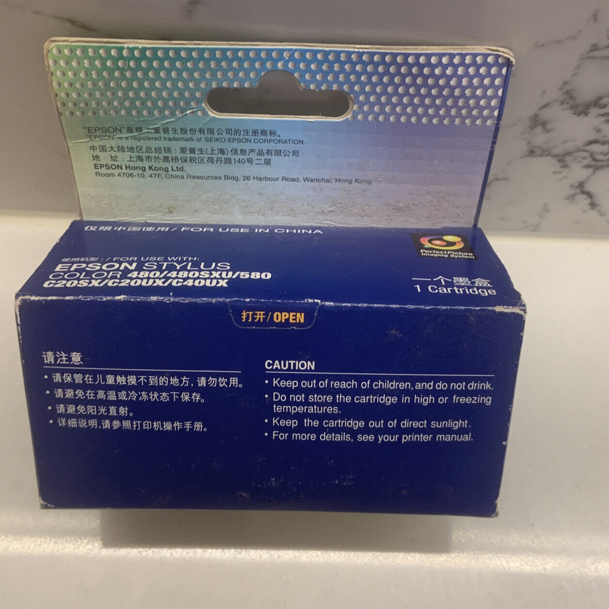 New INK CARTRIDGE EPSON T014 STYLUS COLOUR 480/580 List Sealed 2003  Old Stock