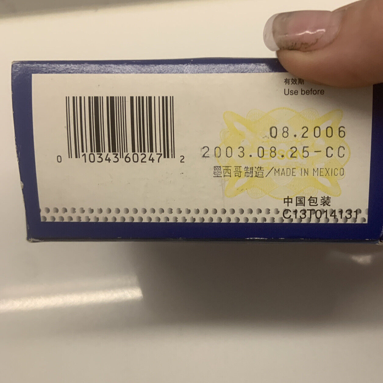 New INK CARTRIDGE EPSON T014 STYLUS COLOUR 480/580 List Sealed 2003  Old Stock