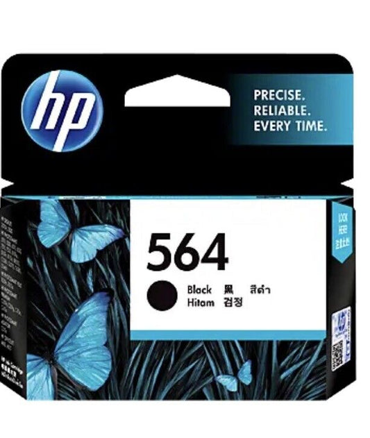 New INK CARTRIDGE Genuine HP 564 BLACKExp Jun 2014 Old Stock Sealed