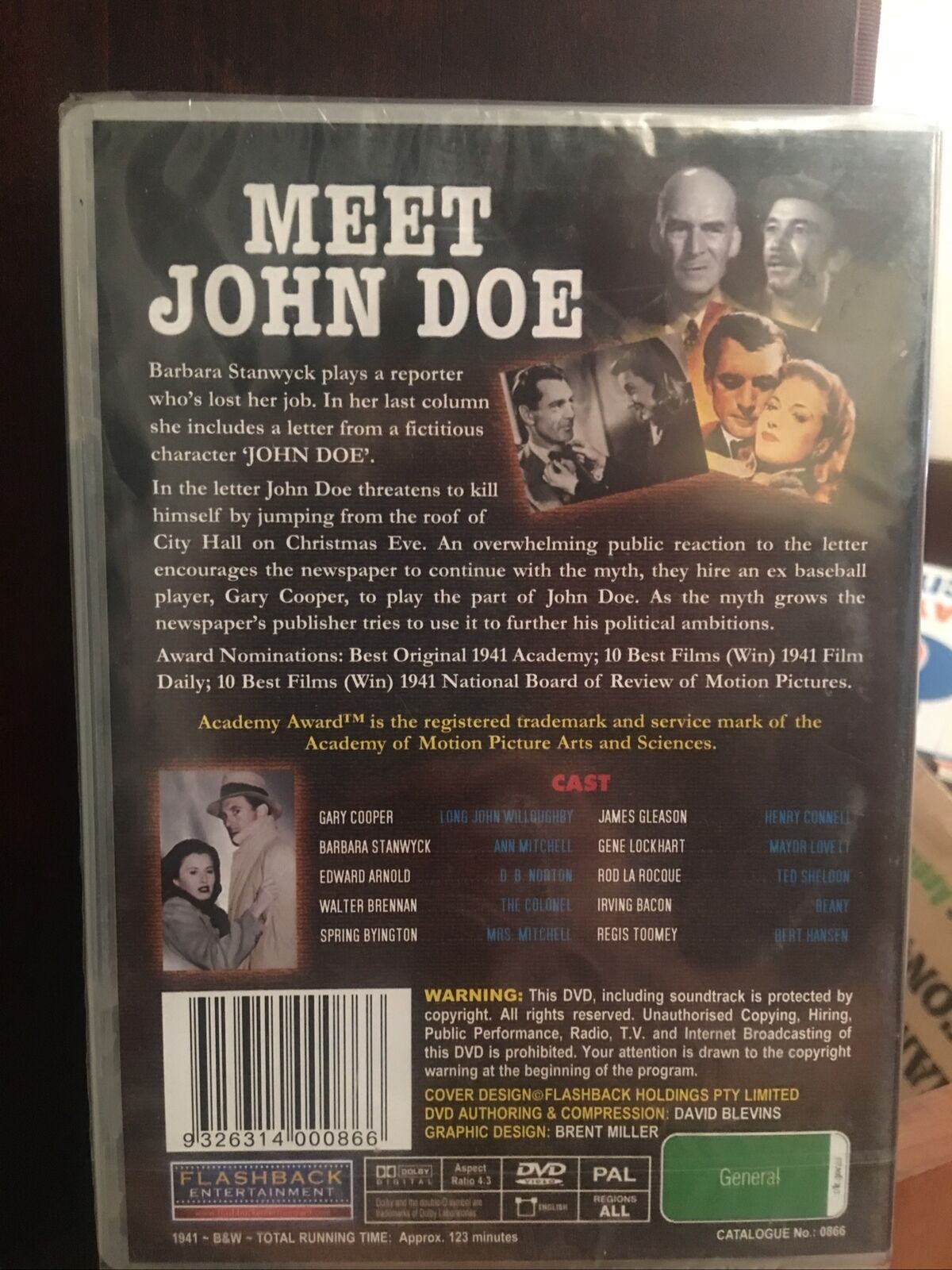 DVD MEET JOHN DOE  1941 Frank Capra Gary Cooper Barbara Stanwyck Sealed NEW